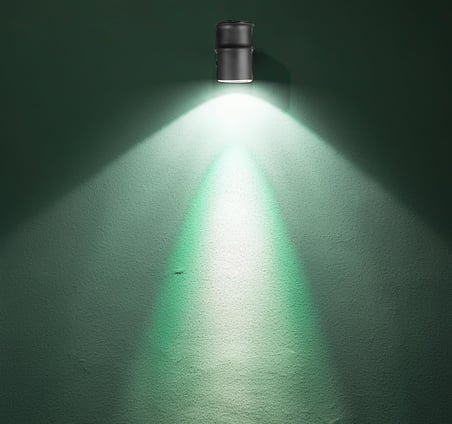 Ucuz Geldi Tekli Çağlayan Aplik IP54 Dış Mekan Zita Bahçe Aydınlatma Duvar Apliği + Gu10 Led Ampul (Yeşil)
