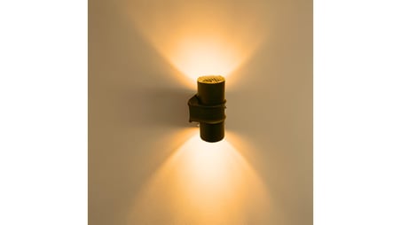 Çiftli Çağlayan Aplik IP54 Dış Mekan Zita Beyaz, Günışığı, Yeşil, Turuncu Işık Bahçe Aydınlatma Duvar Apliği + 2 Adet Gu10 Led Ampul (Turuncu)