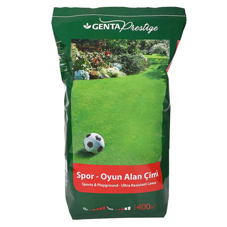 Genta Prestige Spor Alan Çim Tohumu 10 Kg - Prestige İlk Tesis Çim Gübresi 10 Kg - 400 m2 alan