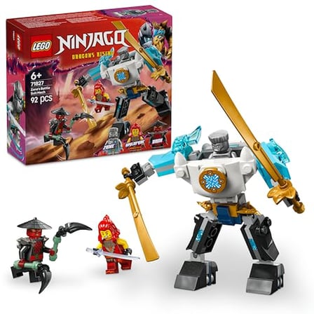 LEGO NINJAGO Zane’in Savaş Zırhı Mech’i 71827-6 Yaş ve Üzeri Çocuklar için 3 Minifigürlü Yaratıcı Oy