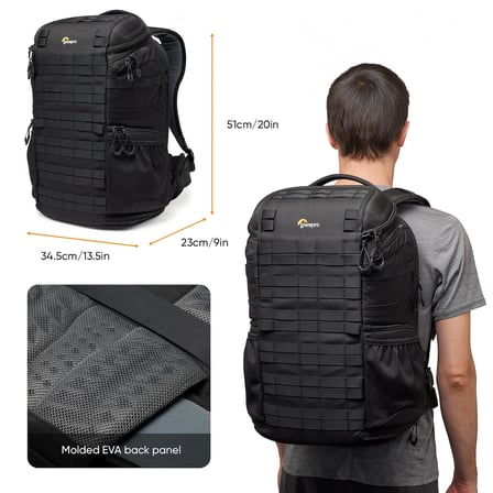 Lowepro ProTactic BP 450 AW III Kamera Sırt Çantası, 4 Noktalı Erişim, Profesyonel Kamera Çantası, DSLR/Dronlar/Aynasız, 16 inç'e kadar Dizüstü Bilgisayar, Yağmur Kapağı, Fotoğrafçı, Kameraman için