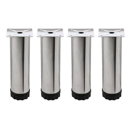 Tuğra Ayarlanabilir Pingolu Krom Mobilya Dolap Ayağı Metal 4lü 15 cm - 4 Adet