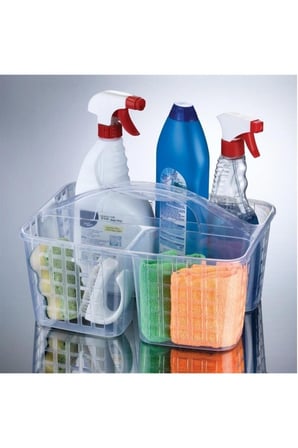 5DM Mutfak Ve Banyo Dolap Içi Temizlik Malzemesi Düzenleyici Sepet