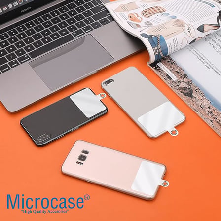 Microcase Telefon İp Askılıklar için Plastik Tutacak Bağlantı Parçası Şeffaf-AL4831 10 Adet