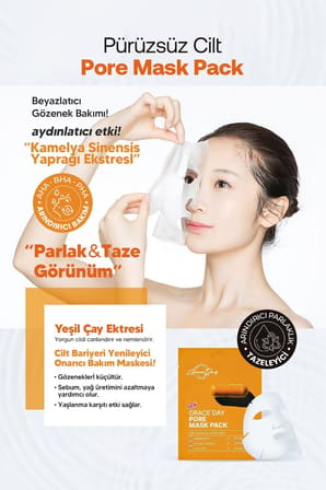 Grace Day Gözenek Bakımı İçin Vitamin ve AHA BHA PHA İçeren Kağıt Maske Grace Day Pore Mask Pack