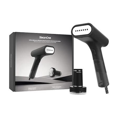 SteamOne Bundle DTC75B RP10 Buharlı Dikey Ütü ve Tüy Toplayıcı, Siyah