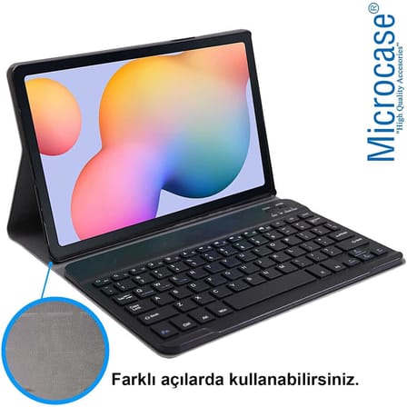 Microcase Huawei MatePad SE 11 Tablet Uyumlu Bluetooth Klavyeli Standlı Kılıf - BKK4