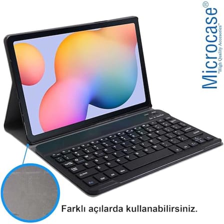 Microcase Huawei MatePad SE 11 Tablet Uyumlu Bluetooth Klavyeli Standlı Kılıf - BKK4