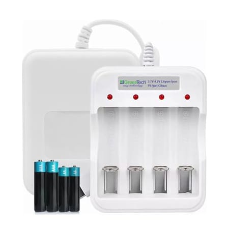 Greentech Pil Şarj Cihazı (Dört Yuvalı) - 1.2V Ni-Mh/Ni-Cd AA/AAA/GT-BC04