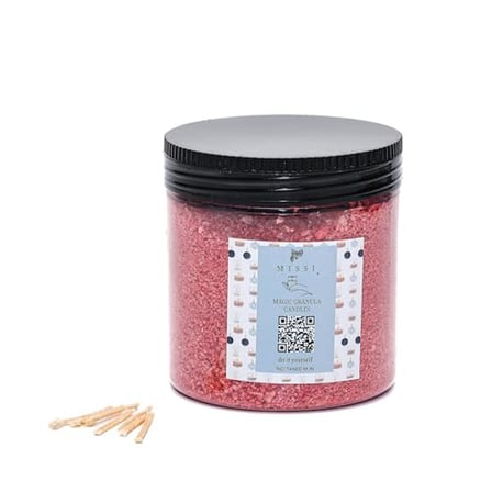 Garden Rose-Pudra Kokulu Pembe Yaratıcı İnci Tozu Mum (30 adet fitil ile birlikte)-250 gr