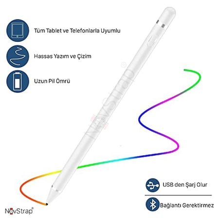 NovStrap Huawei Matepad Pro/11/12X/11.5/Air/Se T5/T8/T10 ile Uyumlu Dokunmatik Tablet Kalemi DZ870 Active Stylus Pencil