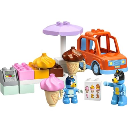 LEGO DUPLO Bluey ile Dondurma Gezisi 10458-2 Yaş ve Üzeri Çocuklar için Araçlı Rol Oyunu Sunan Yarat
