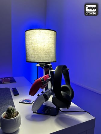 Dualsense Kulaklık Standı ve Masaüstü Ayarlanabilir RGB Kumandalı Masa Lambası Ps5 Ps4 Aksesuar