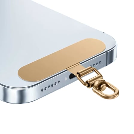Microcase 360 Döner Başlıklı Telefon İp Askılıklar için Paslanmaz Çelik Tutacak Bağlantı Parçası-AL4