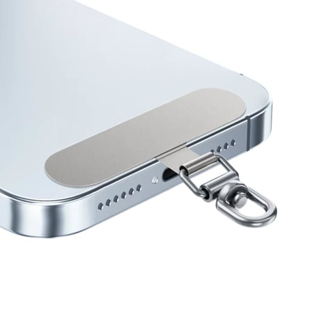 Microcase 360 Döner Başlıklı Telefon İp Askılıklar için Paslanmaz Çelik Tutacak Bağlantı Parçası-AL4