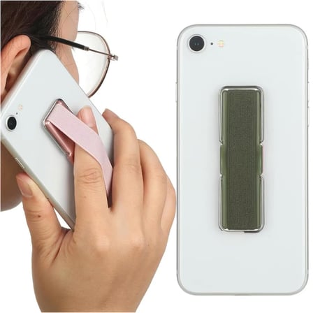 Microcase Üniversal Telefon Arkası El Parmak Tutucu Standlı Cep Telefonu Tutacağı - AL4937 (Koyu Yeşil)