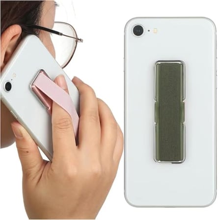 Microcase Üniversal Telefon Arkası El Parmak Tutucu Standlı Cep Telefonu Tutacağı - AL4937 (Koyu Yeşil)