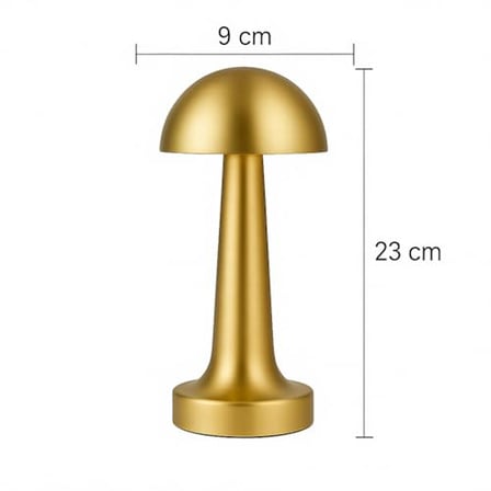 Gold Şarjlı Dokunmatik Masa Lambası - LED Işıklı, 3 Renk Seçeneği, Taşınabilir ve USB Şarjlı,