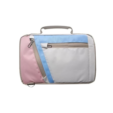 Microcase IdeaPad Pro (2025) TB375FC 12.7 inch Tablet için Omuz Askılı El Tutacaklı Universal Sleeve Taşıma Çantası AL4346 Pembe Mavi Krem