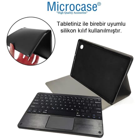 Microcase S10 Ultra Tablet için Bluetooth Touchpad Klavye + Standlı Kılıf - BKK18