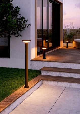 Eglo My Light My Style 901842 "Rıgosa" 100 Cm Yüksekliğinde Çelik Dış Mekan Bahçe Aydınlatması Direk Ip44