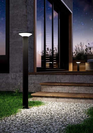 Eglo My Light My Style 901842 "Rıgosa" 100 Cm Yüksekliğinde Çelik Dış Mekan Bahçe Aydınlatması Direk Ip44