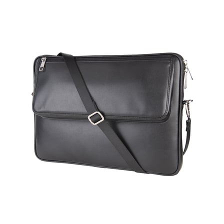 2K S.Deri Laptop Çantası,Tablet Çantası,13.3'' inç,Vegan,Omuz ve Valiz Askılı,Aksesuar ve Evrak Cepli,24 * 34 * 2 cm.,Siyah
