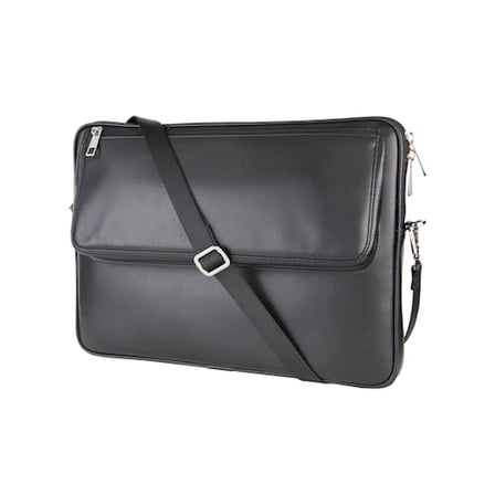 2K S.Deri Laptop Çantası,Tablet Çantası,13.3'' inç,Vegan,Omuz ve Valiz Askılı,Aksesuar ve Evrak Cepli,24 * 34 * 2 cm.,Siyah