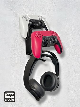 Duvara Monte Edilebilen Masaüstü Metal Siyah Gaming Ps4 Ps5 Joystick Controller Tutucu Ve Kulak