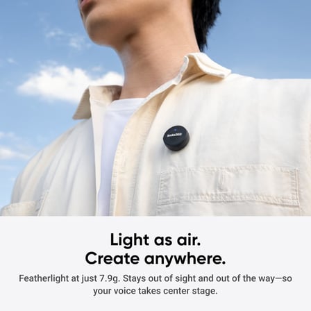 Insta360 Mic Air Verici, 7.9g Ultra Hafif, Kablosuz Mikrofon X5/X4/X4 Air/Ace Pro 2/GO Ultra, Gürültü Engelleme, Vlog, Akış
