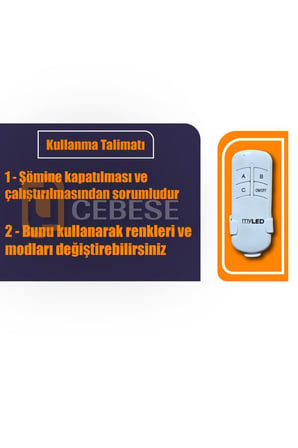 Dekoratif Elektrikli Yapay Şömine - 100x31.5x16.5 Cm - Farklı Renk Modları,kumandalı, Bluetooth Ses