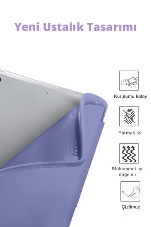 Fuchsia iPad 11. A16 çipli 2024 2025 ile Uyumlu Klavyeli Tablet Kılıfı