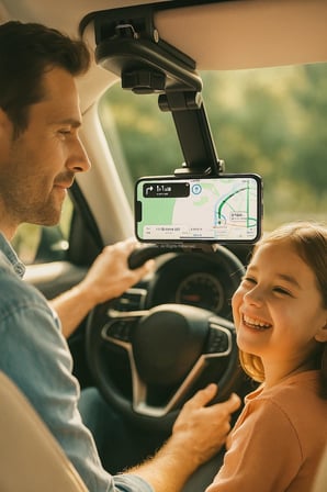 Busstier Güneşlik Üzerine Takılan, 1080° Döner Ayarlı, Araç Telefon Tutucu, Universal Evrensel Cep T