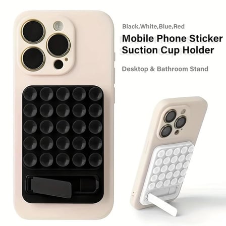 Coverzone Dikdörtgen Vantuzlu Telefon Tutucu Stand Olabilen pop-it telefon tutacağı Taşınabilir Sili