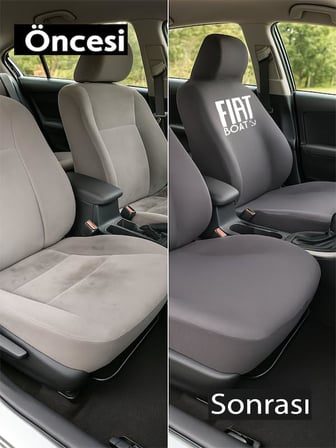 Birebir oturan Fiat Egea ile uyumlu oto koltuk kilifi ile yeni bir surus deneyimi yasayin Gri