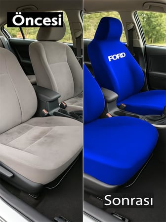 Gunaydin konforu Ford Tourneo Connect ile uyumlu oto koltuk kilifi ile aracinizda yasayin Lacivert