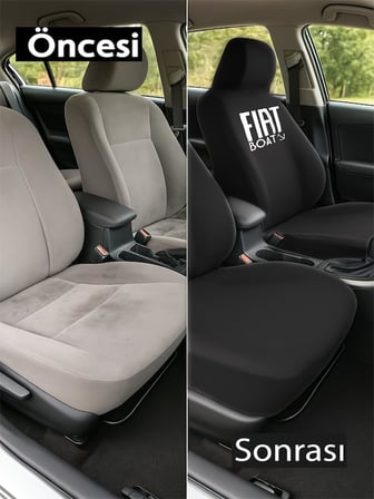 Sade ve şık gorunum sunan Fiat Doblo ile uyumlu oto koltuk kilifi tam araciniza gore Siyah