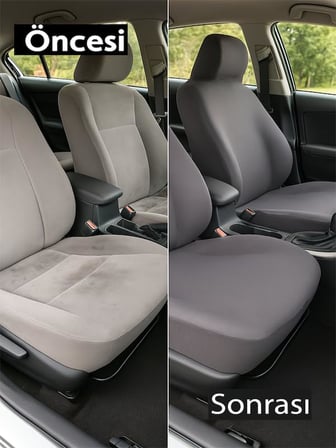 Aracınız için özel olarak tasarlanan Toyota Auris ile uyumlu oto koltuk kılıfı ile sürüş Gri