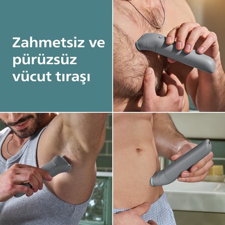 Philips Vücut Bakım 3000 serisi Duşa Uygun, Hassas Bölge ve Vücut Tıraş Makinesi - BG3480/15