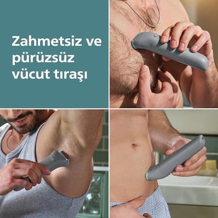 Philips Vücut Bakım 3000 serisi Duşa Uygun, Hassas Bölge ve Vücut Tıraş Makinesi - BG3480/15
