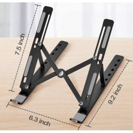 BakGelAl 7 Kademeli Ayarlı Katlanabilir Laptop Tablet Standı Siyah