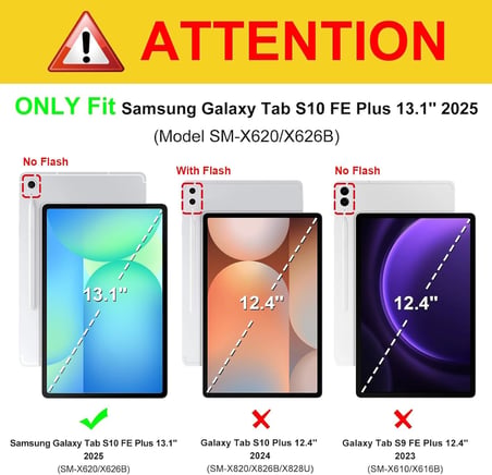 Fogy S10 FE+ 13.1 inç 2025 Model (SM-X620/X626) İle Uyumlu Bluetooth Türkçe Q Klavyeli Kılıfı (Tablet Değildir) (Levender)