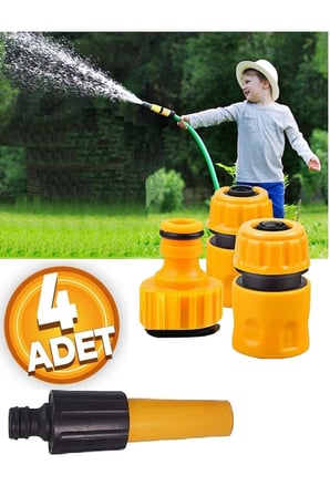 Depolife Bahçe Hortumu ve Asma Aparatı Sulama Bağlantı Fıskıye Tabanca ekleme Aparatları seti 15mt Hortum