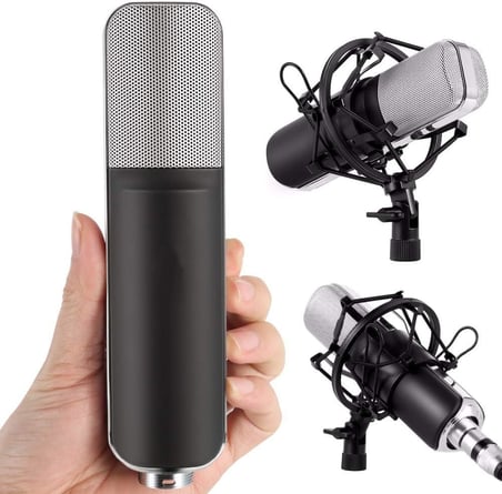 Coverzone Yanmai Q8 Profesyonel Condenser Mikrofon – Cardioid Yönlü, 37dB Hassasiyet, 50Hz-16kHz Geniş Frekans Aralığı, Tak-Çalıştır 3.5mm, PC & Notebook ile Uyumlu | Q8