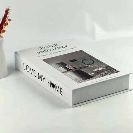 Bak Gel Al Kitap Görünümlü Dekoratif Kutu, Iskandinav Tarzı Kitap Şeklinde Saklama Kutusu, Ev Dekorasyonu, Modern Ev Dekorasyon love my home
