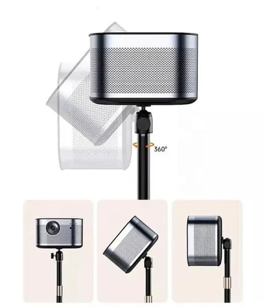 Coverzone Profesyonel Yatak, Koltuk Arkası veya Masaüstü Montaj Projeksiyon Stant, Kamera ve Fotoğraf Makinesi Standı 60-120cm Ayarlanabilir Uzunluk TY05