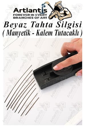 Yazı Tahta Silgisi Plastik Mıknatıslı 3 Adet Beyaz Yazı Tahtası Silgisi Manyetik Kaliteli Keçe Uçlu