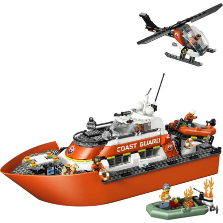 LEGO City Sahil Güvenlik Kurtarma Botu ve Helikopteri 60504