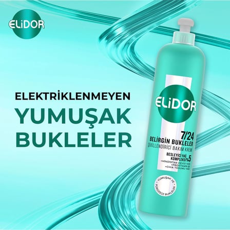 Elidor 7/24 Belirgin Bukleler Saç Bakım Kremi 240 Mililitre