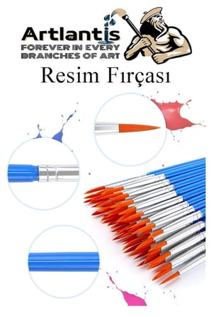 Resim Paleti ve Resim Fırça Seti 1 Paket Artlantis Ressam Paleti Boyama Fırçası Guaj Suluboya